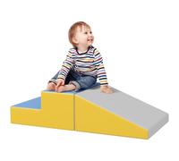 HOMCOM Set Morbido Arrampicata e Gattonamento 2 pz 12-36 Mesi Grigio