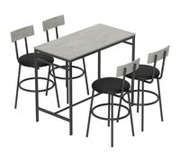 SET TAVOLO ALTO E 4 SGABELLI BAR HOMCOM IT83A-321V00LG