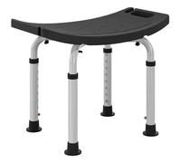 Homcom Sgabello da doccia Sedia da doccia per anziani con altezza regolabile in alluminio antiscivolo 135 kg