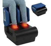 HOMCOM Sgabello massaggia gambe calore, comp. aria, timer, blu/nero