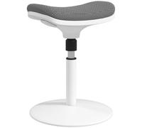 HOMCOM Sgabello Ergonomico ad Altezza Regolabile con Inclinazione a 5°, Sgabello Moderno in Poliestere, Schiuma e PP, 41.5x41.5x51.5-71.5 cm, Grigio