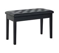 HomCom Sgabello Panchetta Panchina Sedia per Pianoforte con vano portaoggetti, Nero, Sgabelli Imbottiti 75x35x50 cm