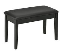 HOMCOM Sgabello per Pianoforte con Vano Contenitore, Panca per Pianoforte in Legno e Finta Pelle PU, 75x35x49cm, Nero