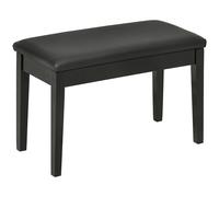HOMCOM Sgabello Pianoforte con Vano Contenitore in Legno e Finta Pelle Nero