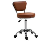 HOMCOM Sgabello vintage massaggio e lavoro 49-64cm Marrone