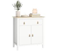 HOMCOM Sideboard mobile con cassetto e ripiano regolabile Bianco