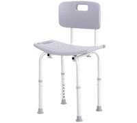 HOMCOM Silla Ducha Personas Mayores con repaldo Antideslizante Carga 136 muslimkg