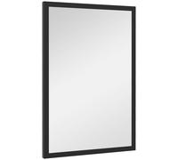 HOMCOM Specchio a Muro Rettangolare in Vetro e MDF con Ganci 60x80 cm Nero