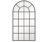 HOMCOM Specchio a Parete a forma di Arco per Casa e Ufficio Nero