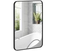 HOMCOM Specchio Bagno 70x50 cm da Parete con Cornice e Gancio, per Soggiorno