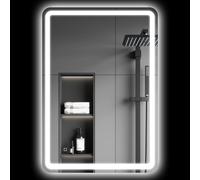 HOMCOM Specchio Bagno 70x90 cm con Luce LED a 3 Temperature e Antiappannamento