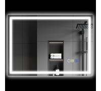 HOMCOM Specchio Bagno Antiappannante con Luce LED e Speaker Bluetooth