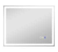 HOMCOM Specchio Bagno Antiappannante con Luce LED Regolabile, Speaker Bluetooth, Pulsanti Touch, 80x100 cm Aosom Italy