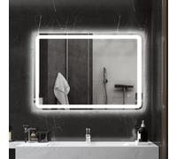 HOMCOM Specchiera Bagno Touch LED 3 Temperature e Antiappannamento