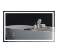 HOMCOM Specchio Bagno con Luci LED Regolabili a 3 Colori 100x3x60 cm