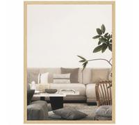 HOMCOM Specchio Bagno Parete Rettangolare con Ganci 60x80 cm Color Legno | Specchio da Camera in Vetro e MDF
