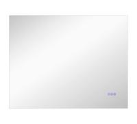 HOMCOM Specchio da Bagno Anticondensa con Luminosità e Colore Regolabili, Valutazione CRI90+, in Vetro e Lega di Alluminio, 80x60x4 cm Aosom Italy