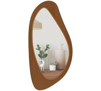 HOMCOM Specchio da parete 91,5 x 45 cm Specchio da finestra con cornice in legno di pino Specchio decorativo da appendere Specchio asimmetrico da corridoio per camera da letto e soggiorno, legno