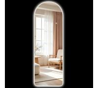 HOMCOM Specchio da Parete ad Arco LED Regolabile 40x3x120 cm Trasparente