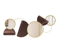 HOMCOM Specchio da Parete con Decorazione 3D in Metallo, Specchio Moderno per Camera da Letto, Salotto e Ingresso, 101x41.5 cm, Oro
