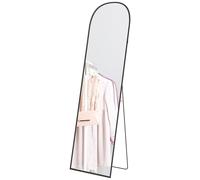 HOMCOM Specchio da Parete e Terra con Supporto Pieghevole 50x170 cm Nero