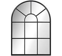 HOMCOM Specchio da Parete Moderno ad Arco con Cornice, 70x50 cm Nero