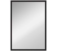 HOMCOM Specchio da Parete Rettangolare in Vetro e MDF con Ganci 60x80 cm Nero