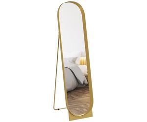 HOMCOM Specchio da Terra a Figura Intera 40x150 cm Moderno Verticale Oro
