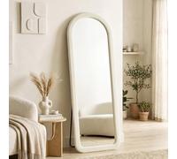 HOMCOM Specchio da Terra 160 x 60 Cm Con Cornice in Flanella