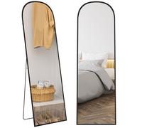 HOMCOM Specchio da Terra e Parete con Supporto Pieghevole 50x170cm Oro