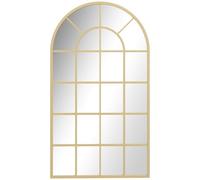 HOMCOM Specchio moderno arcuato a parete per camera 110x65 cm oro | per il soggiorno