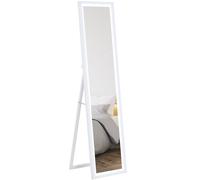 HOMCOM Specchio Moderno da Parete e da Terra con Luci LED Regolabili