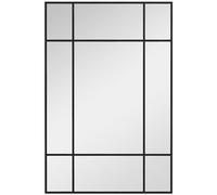 HOMCOM Specchio da Muro a Finestra Verticale e Orizzontale 90x60 cm Nero