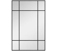 HOMCOM Specchio da Muro a Finestra Verticale e Orizzontale 90x60 cm Nero