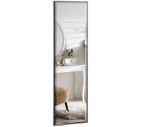 HOMCOM Specchio parete 120x35cm anti-scheggia, Nero