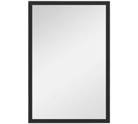 HOMCOM Specchio Rettangolare da Parete con Ganci, Specchio per Soggiorno in Vetro e MDF, 40x60 cm, Nero