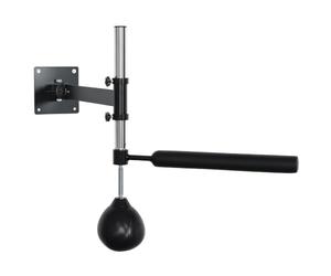 HOMCOM Speed Bag a Parete per Boxe e MMA Regolabile 79x72x20 cm | con Asta, Pera Veloce Boxe, Acciaio e PU, Casa, Palestra, Allenamento