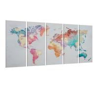 HOMCOM Stampa su Tela 5 Pezzi per Casa e Ufficio 80x40cm Multicolore | Tela in Legno di Pino con Vernice ad Acqua