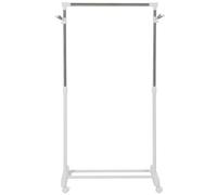 HOMCOM Stand Appendiabiti ad Altezza Regolabile con Fondo Portaoggetti