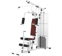 HOMCOM Stazione Fitness con Pull Down per Home Gym 150x110x210 cm Bianco