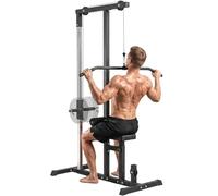 HOMCOM Stazione Fitness Pull Down Lat Machine 107x120x190cm Nero