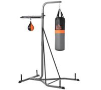 HOMCOM Stazione Multiuso Regolabile con Sacco da Boxe 20kg, Punching Ball | per Allenamento Pugilato