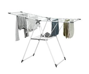 HOMCOM Stendibiancheria a 2 Livelli Regolabile 156.5x61.5x97 cm Bianco
