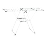 HOMCOM Stendibiancheria a 2 Livelli Regolabile su 4 Altezze, in Metallo e Plastica, 156.5x61.5x97 cm, Bianco Aosom Italy