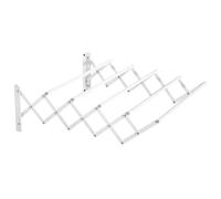 HOMCOM Stendibiancheria a Parete Retrattile 63.5x60x20 cm Bianco