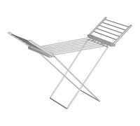 HOMCOM Stendino Elettrico Riscaldato con Ali 144x53x91cm Argento