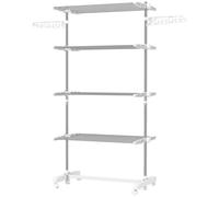 HOMCOM Stendino Verticale Pieghevole con 6 Ruote Girevoli a 3/4 Livelli