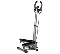 HOMCOM Step Fitness con Manubrio Altezza Regolabile Monitor LCD ed Elastici