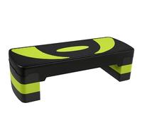 HOMCOM Step Fitness da Aerobica, Stepper Regolabile a 3 Altezze 10-15-20 cm per Allenamento a Casa e Palestra, Verde e Nero
