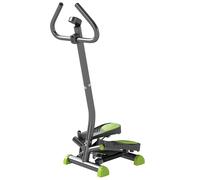 HomCom Stepper con manubrio – Monitor LCD, resistenza regolabile, pedali antiscivolo (Acciaio/ABS)